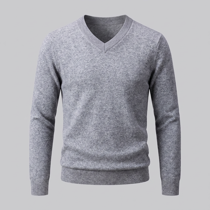Gideon | Relaxed V-Neck Knit Sweater