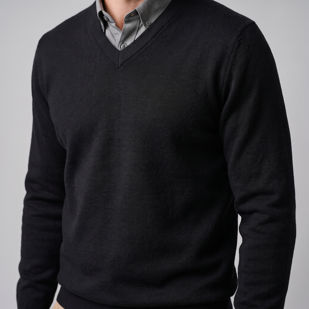 Gideon | Relaxed V-Neck Knit Sweater