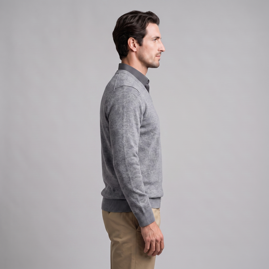 Gideon | Relaxed V-Neck Knit Sweater