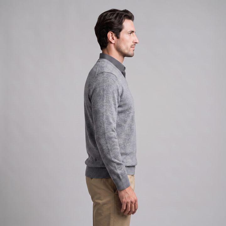 Gideon | Relaxed V-Neck Knit Sweater