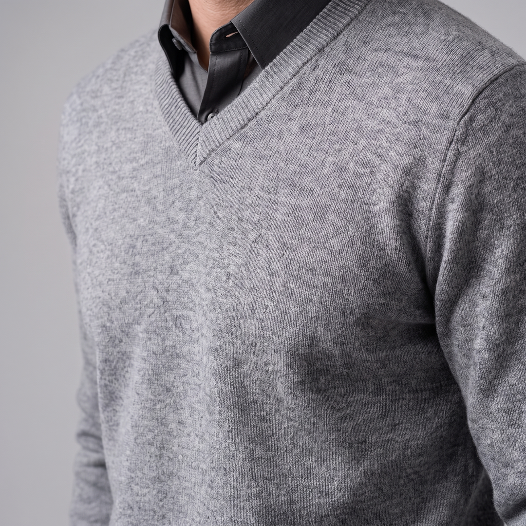 Gideon | Relaxed V-Neck Knit Sweater