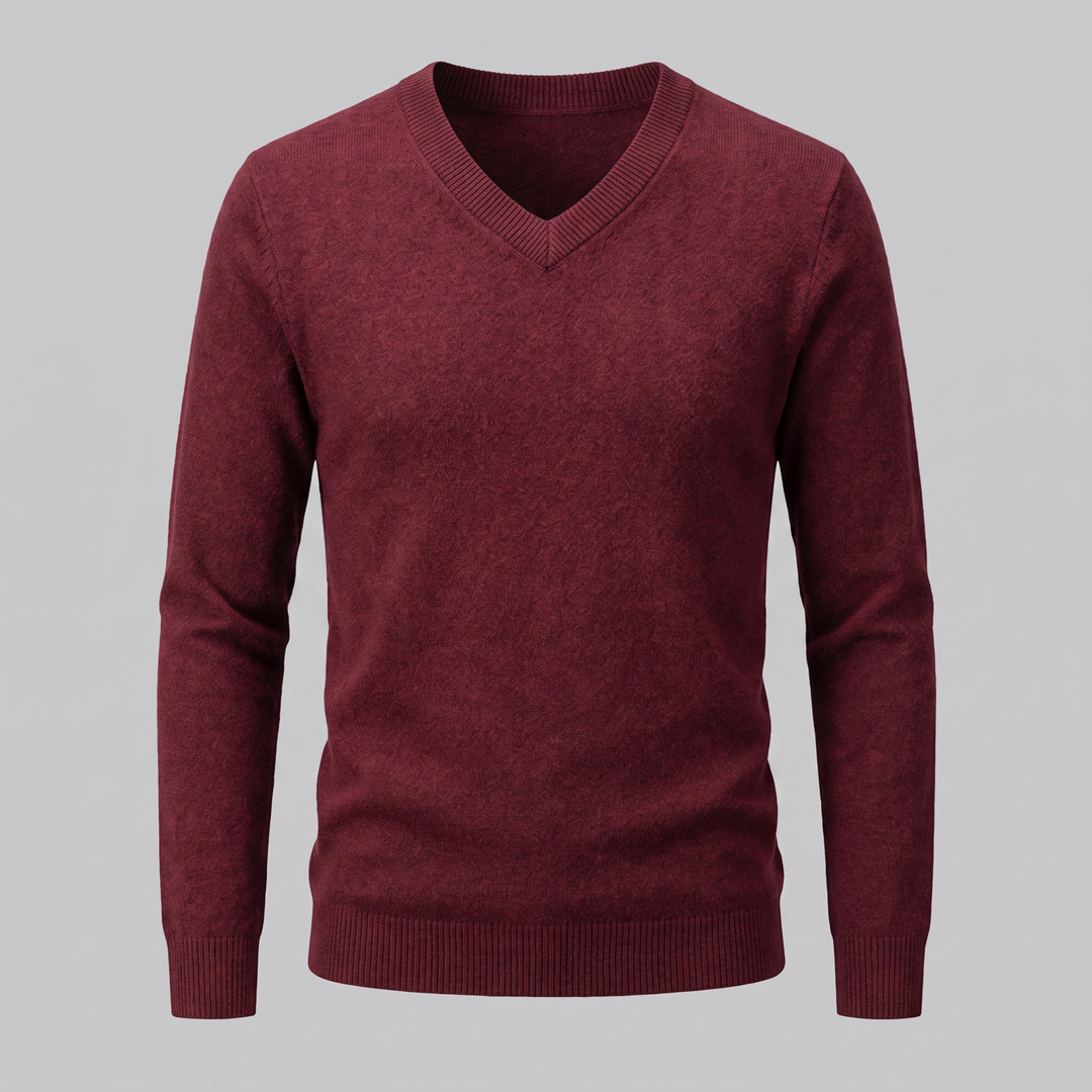 Gideon | Relaxed V-Neck Knit Sweater