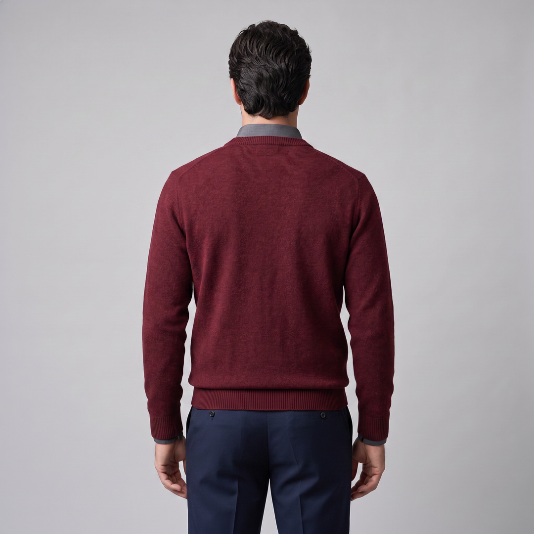 Gideon | Relaxed V-Neck Knit Sweater