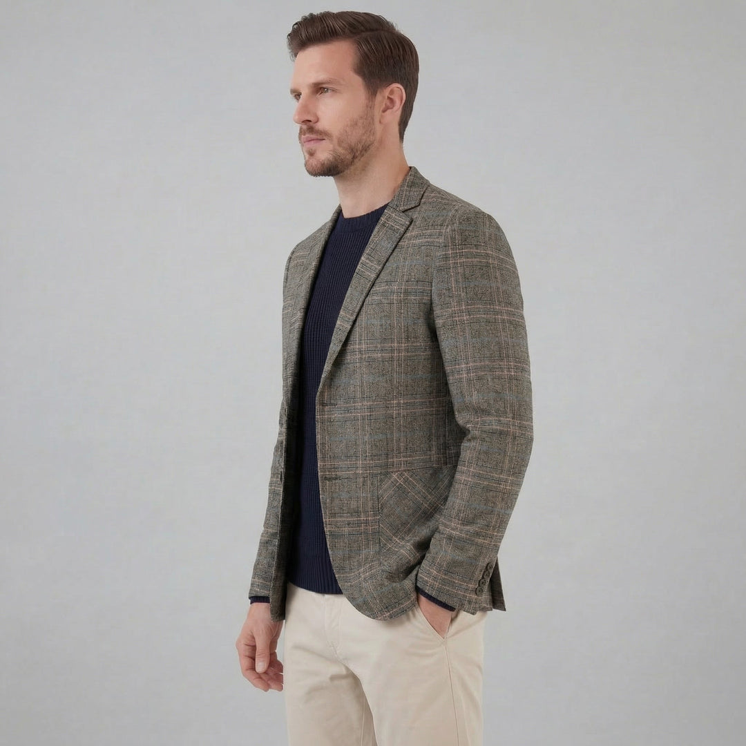 Callum | Smart Checked Tweed Blazer for Men's Tailoring