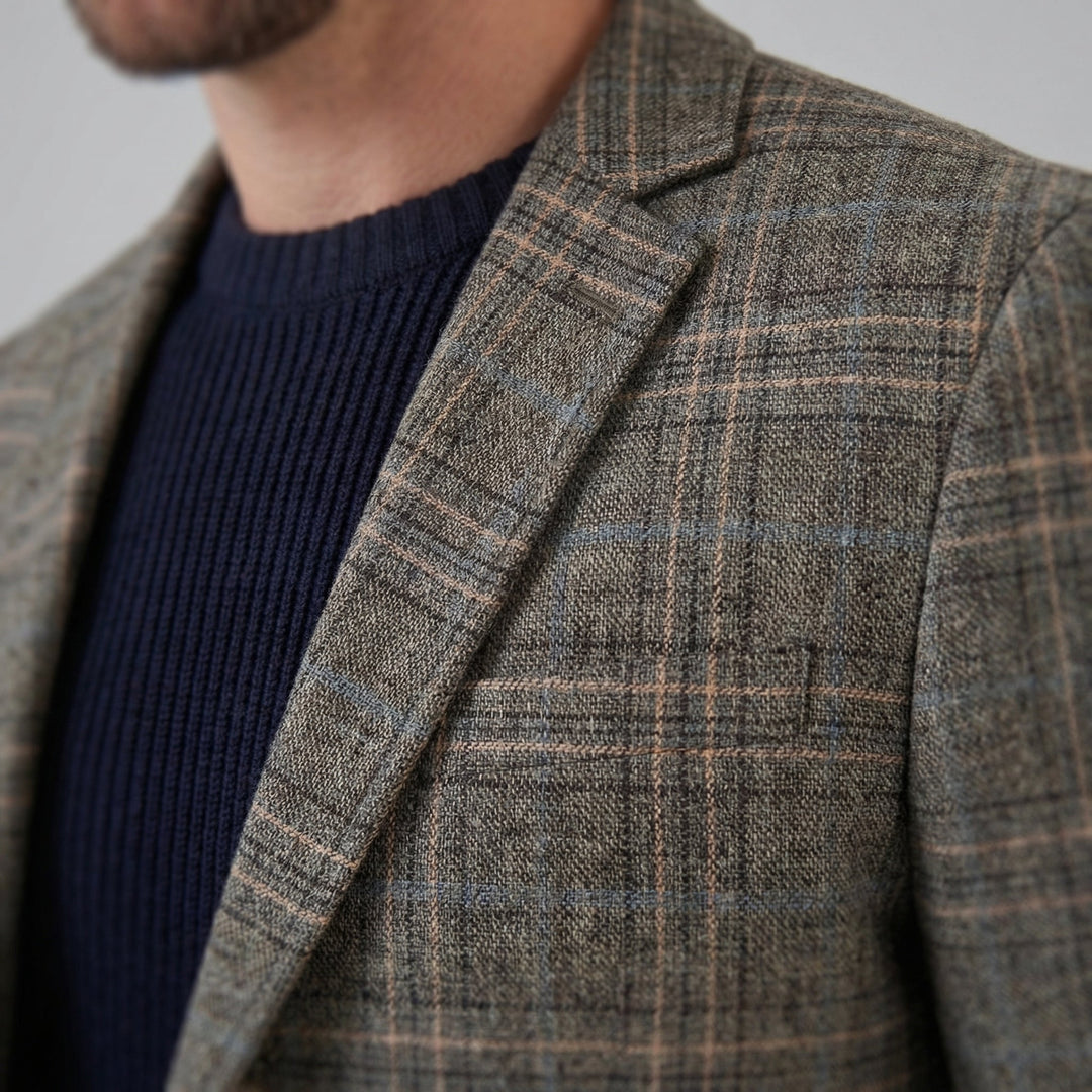 Callum | Smart Checked Tweed Blazer for Men's Tailoring