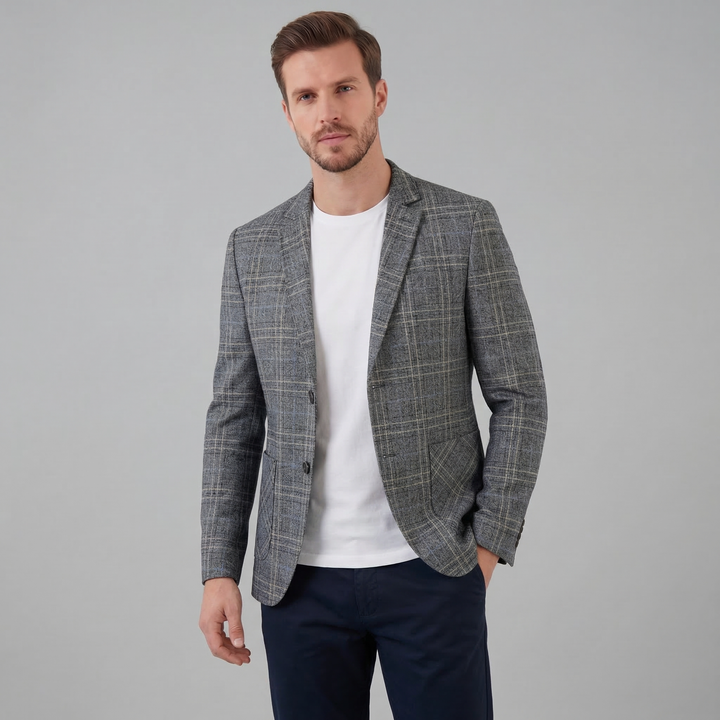 Callum | Smart Checked Tweed Blazer for Men's Tailoring