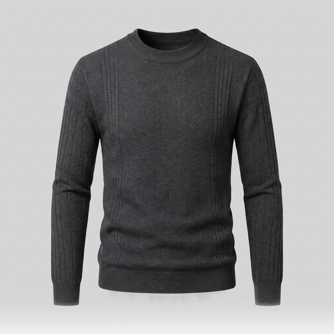 Grayson | Sharp Ribbed Crew Neck Jumper for Men