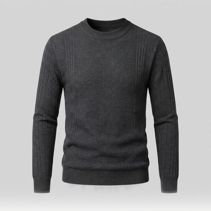 Grayson | Sharp Ribbed Crew Neck Jumper for Men