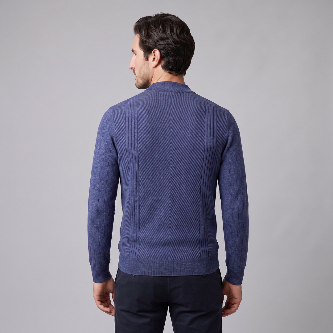 Grayson | Sharp Ribbed Crew Neck Jumper for Men
