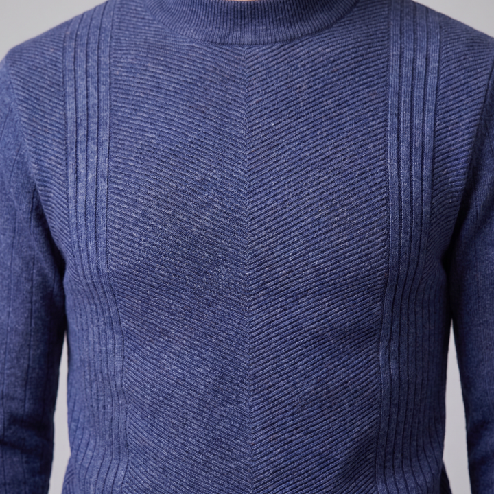Grayson | Sharp Ribbed Crew Neck Jumper for Men