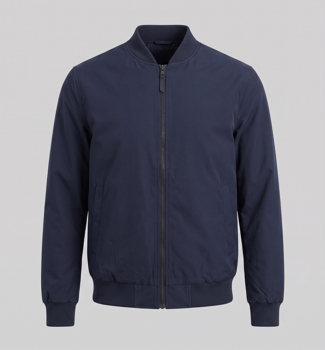 Archie | Classic Bomber Jacket with Ribbed Collar for Men