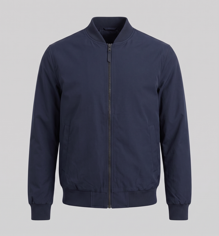 Archie | Classic Bomber Jacket with Ribbed Collar for Men