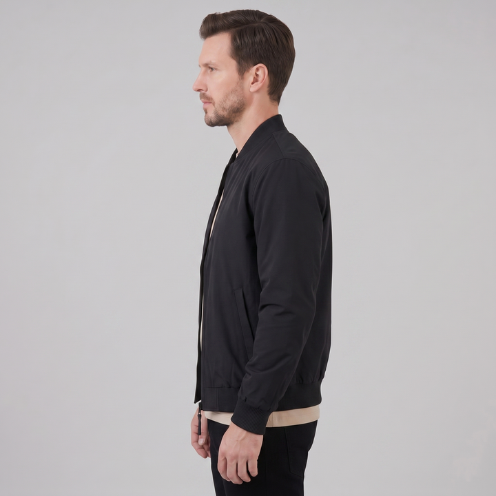 Archie | Classic Bomber Jacket with Ribbed Collar for Men