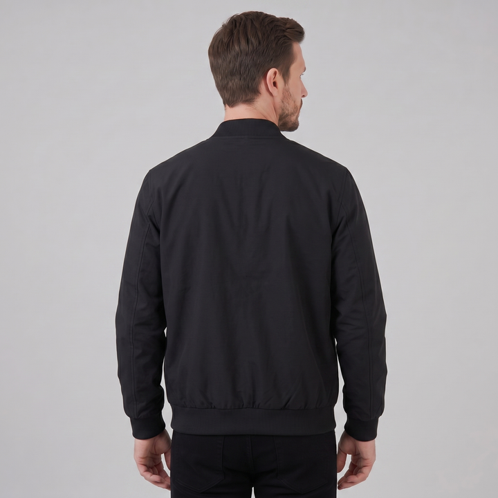 Archie | Classic Bomber Jacket with Ribbed Collar for Men