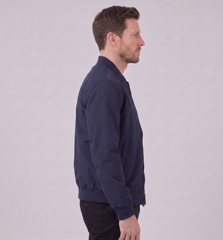 Archie | Classic Bomber Jacket with Ribbed Collar for Men