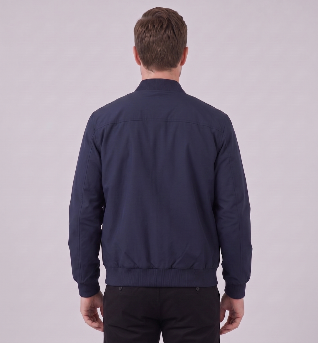 Archie | Classic Bomber Jacket with Ribbed Collar for Men