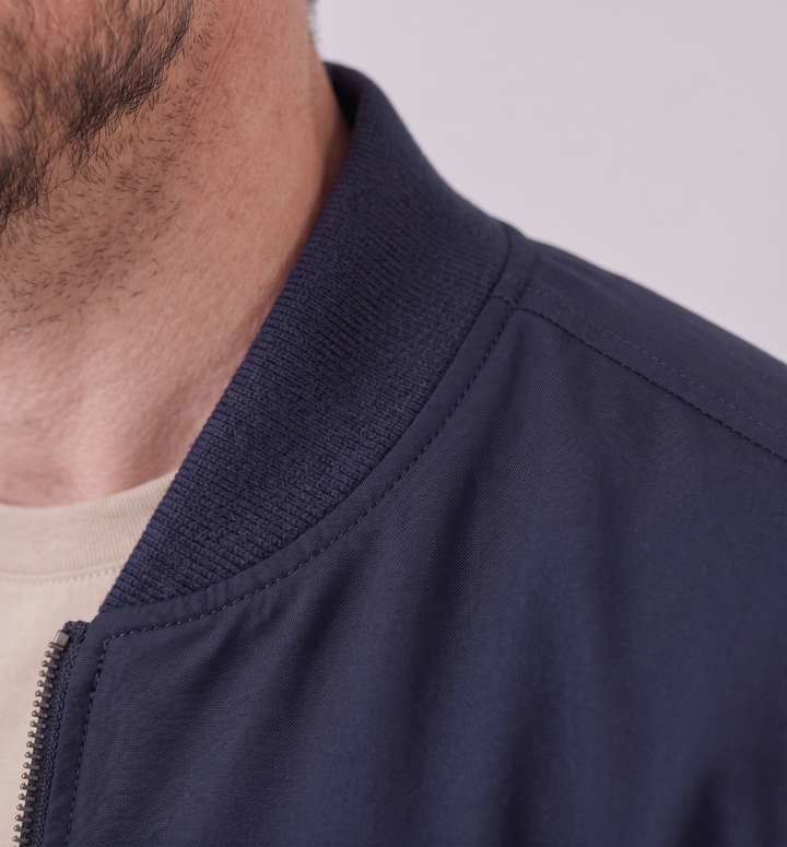 Archie | Classic Bomber Jacket with Ribbed Collar for Men