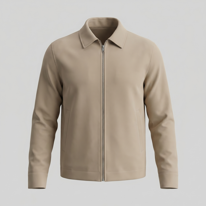 Theo | Sharp Slim Fit Collar Zip Jacket for Men