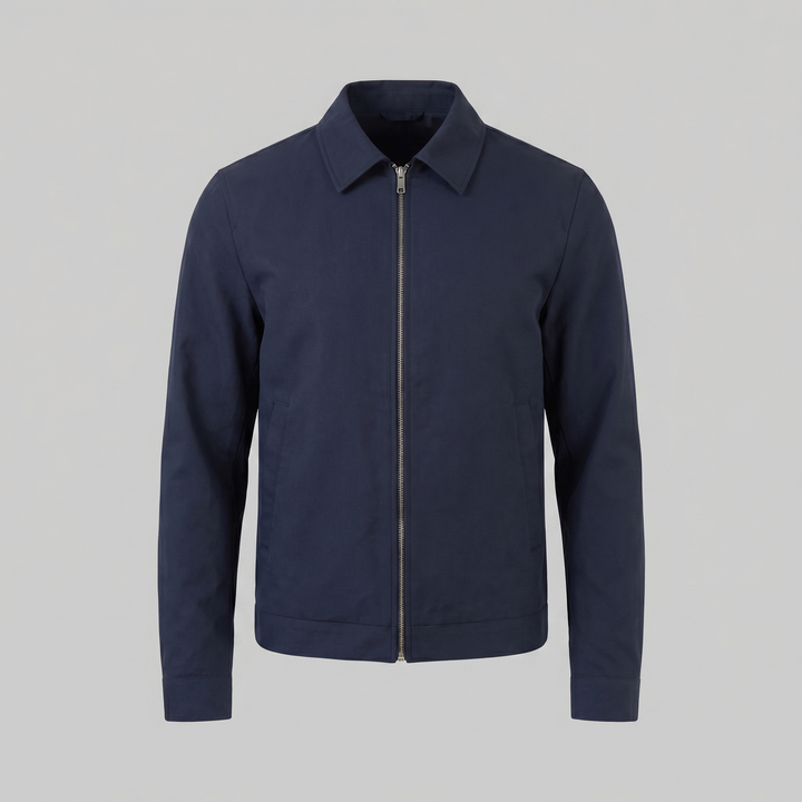 Theo | Sharp Slim Fit Collar Zip Jacket for Men