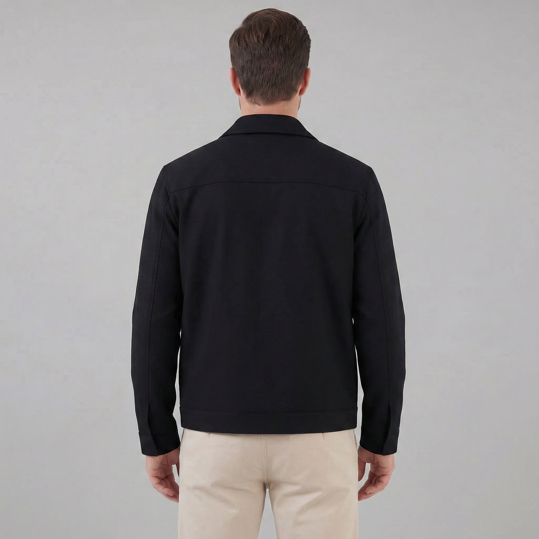 Theo | Sharp Slim Fit Collar Zip Jacket for Men
