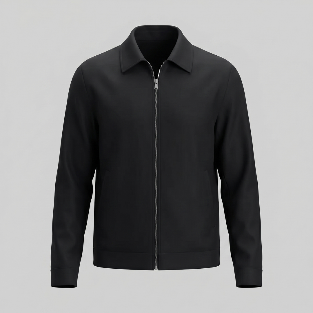Theo | Sharp Slim Fit Collar Zip Jacket for Men