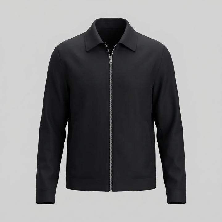 Theo | Sharp Slim Fit Collar Zip Jacket for Men