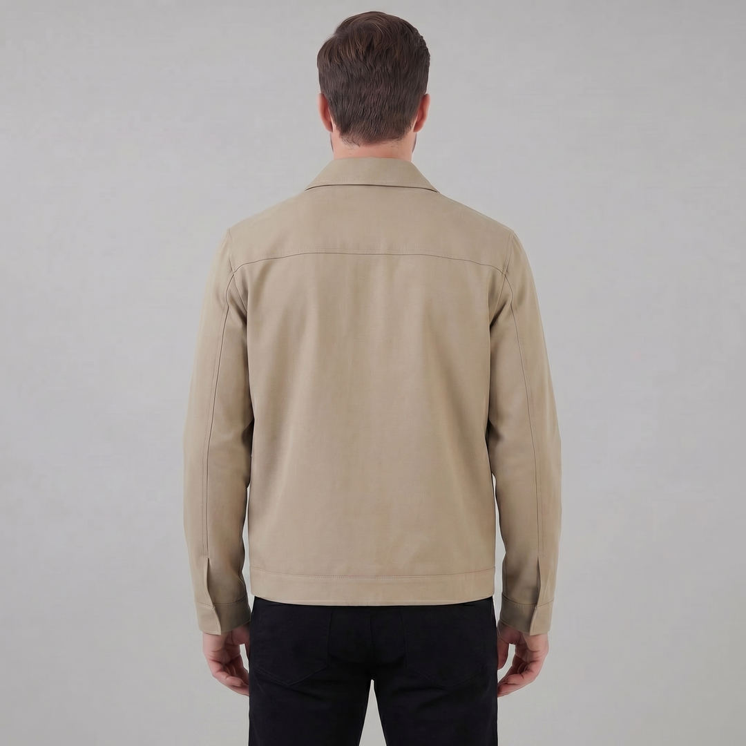 Theo | Sharp Slim Fit Collar Zip Jacket for Men