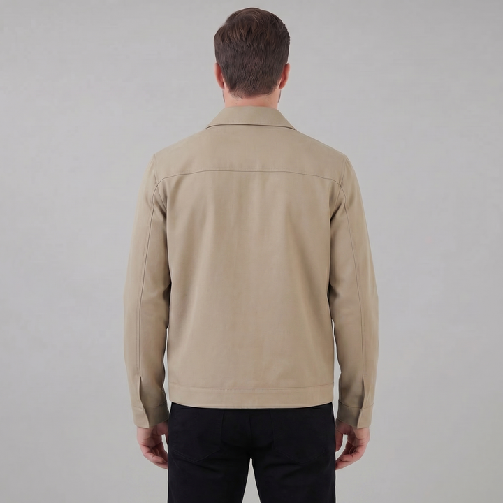 Theo | Sharp Slim Fit Collar Zip Jacket for Men