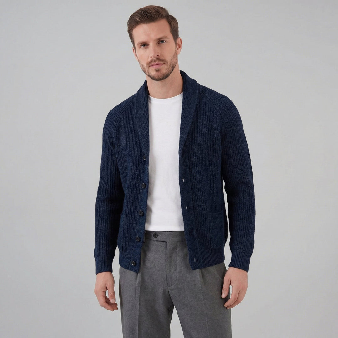 Paxton | Warm Shawl Collar Chunky Knit Cardigan