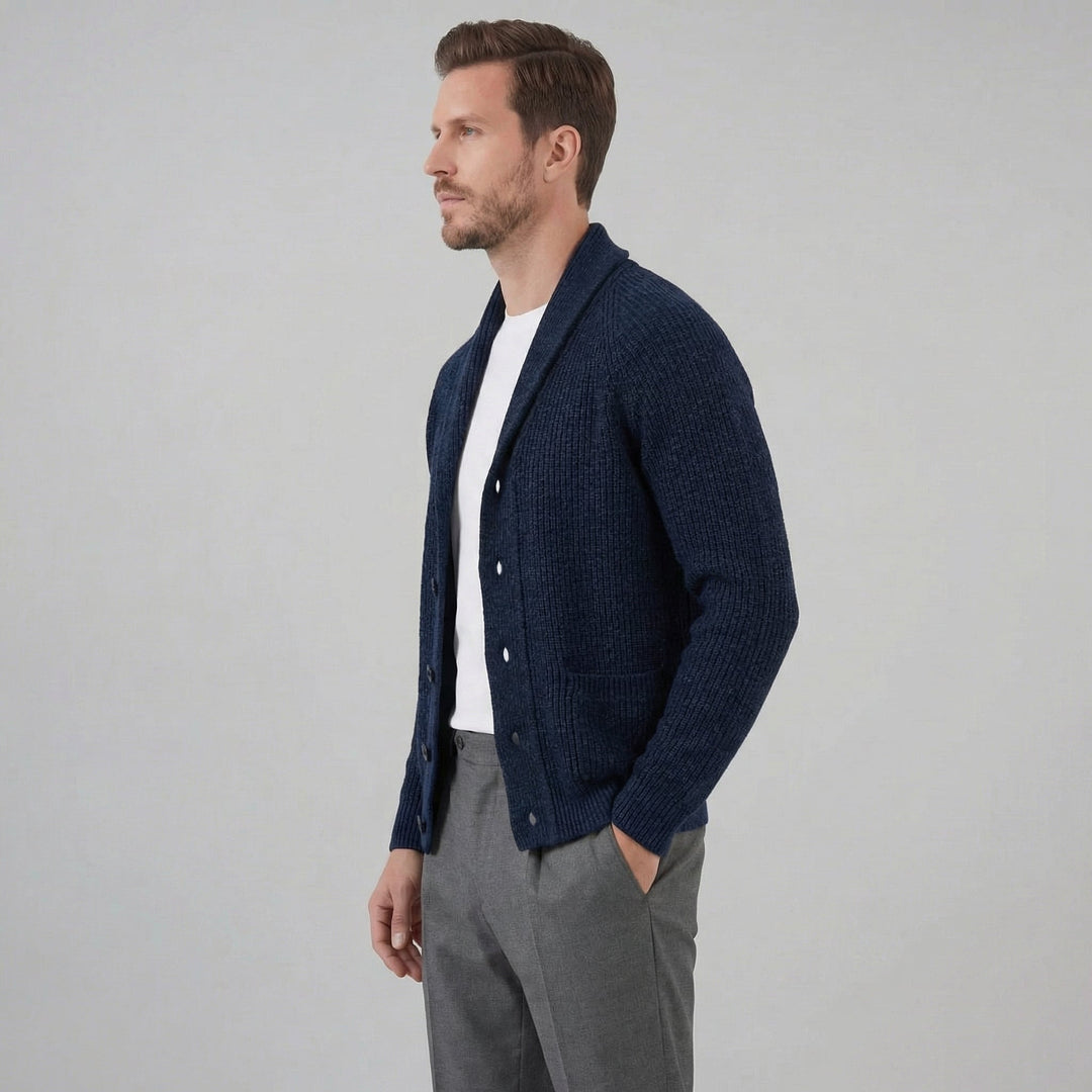 Paxton | Warm Shawl Collar Chunky Knit Cardigan