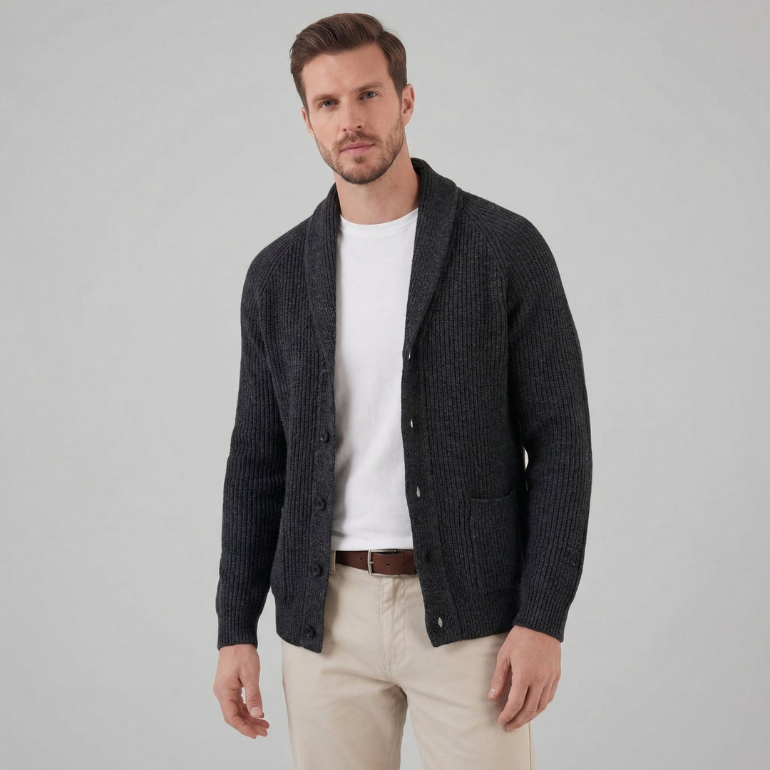 Paxton | Warm Shawl Collar Chunky Knit Cardigan