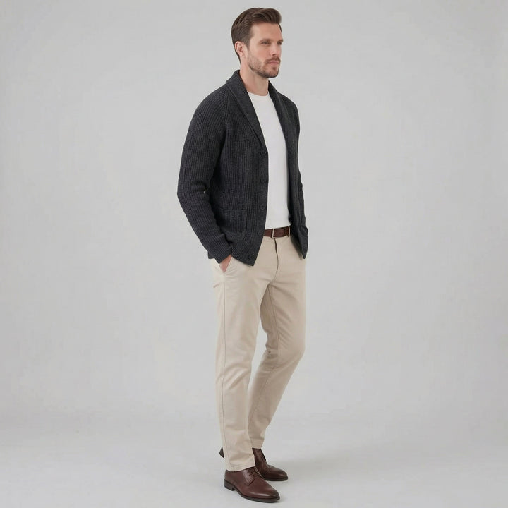 Paxton | Warm Shawl Collar Chunky Knit Cardigan