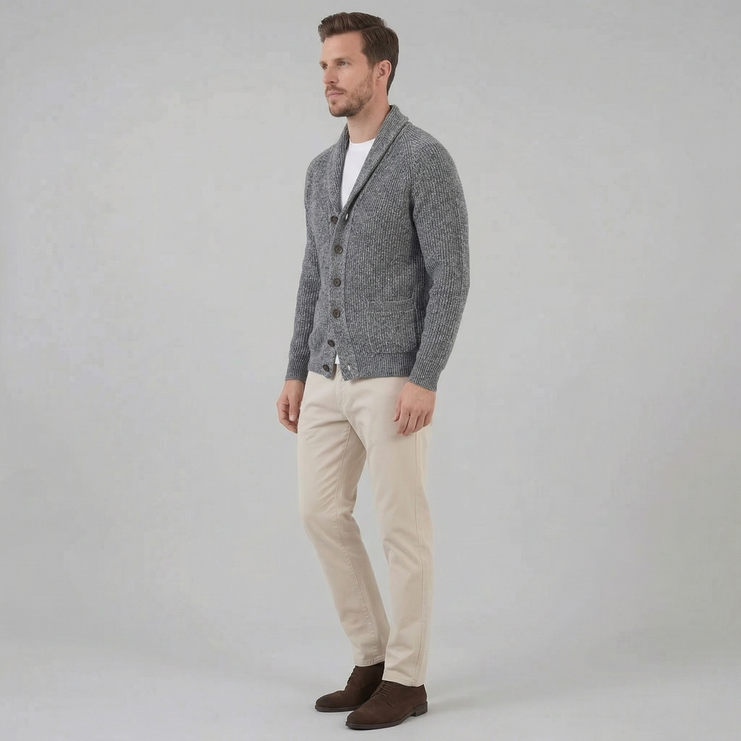 Paxton | Warm Shawl Collar Chunky Knit Cardigan