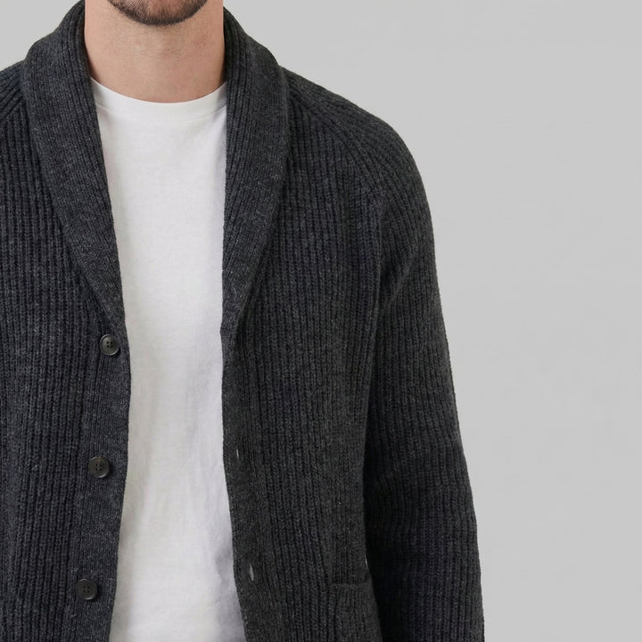 Paxton | Warm Shawl Collar Chunky Knit Cardigan