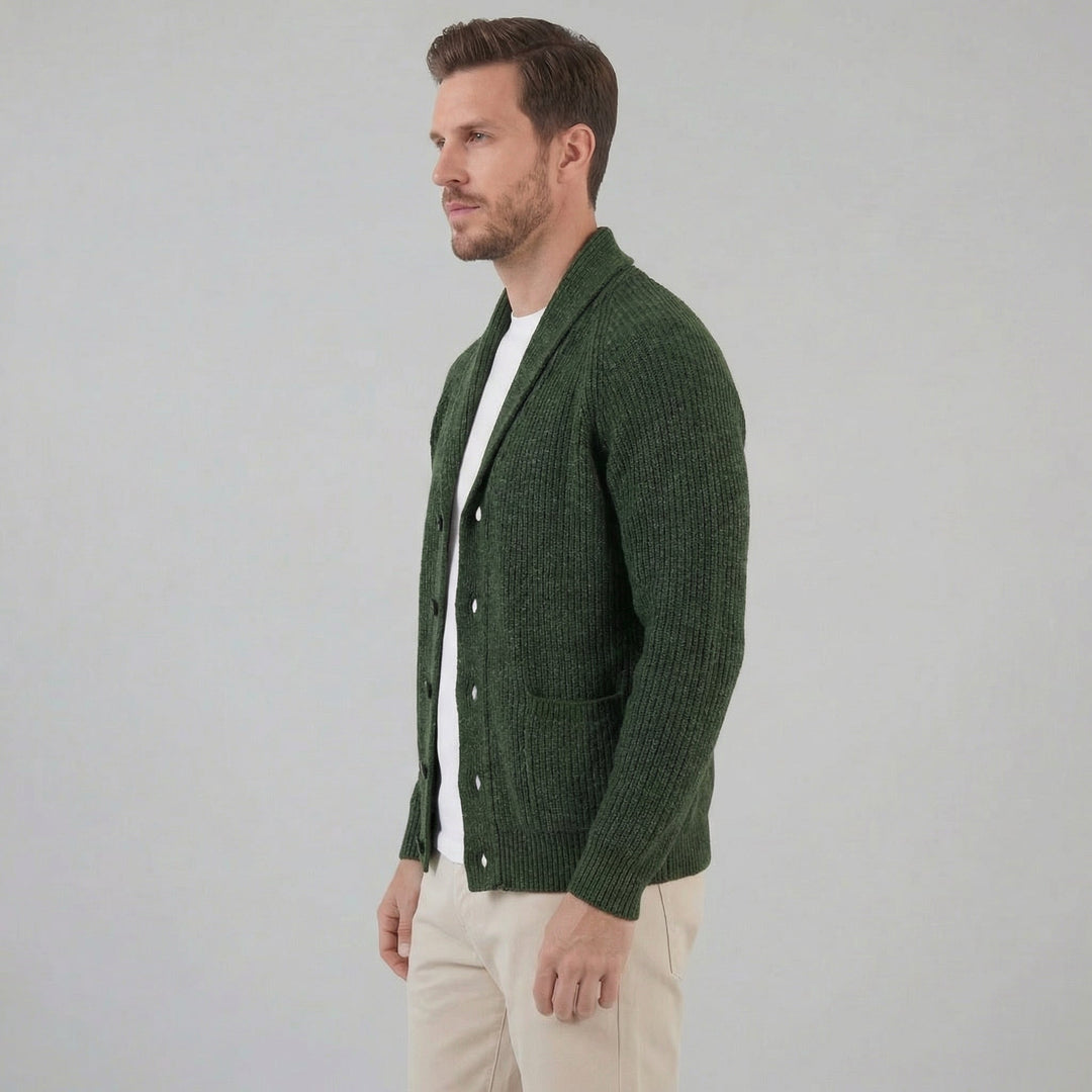 Paxton | Warm Shawl Collar Chunky Knit Cardigan