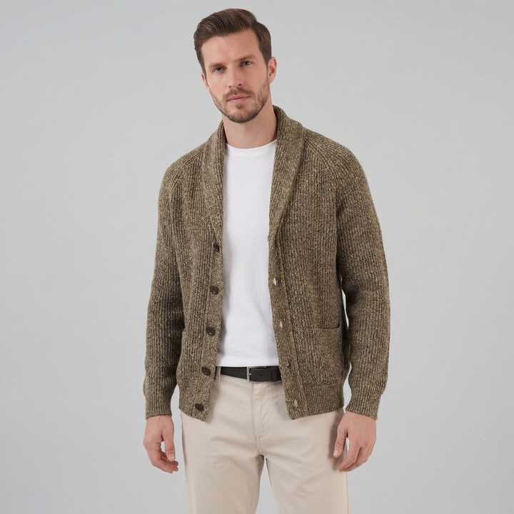 Paxton | Warm Shawl Collar Chunky Knit Cardigan