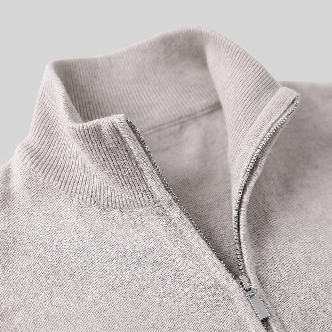 Lachlan | Relaxed Half Zip Jumper Knitted Sweater for Men