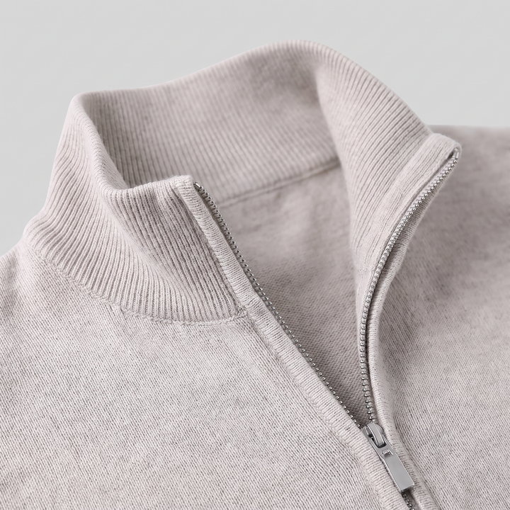 Lachlan | Relaxed Half Zip Jumper Knitted Sweater for Men
