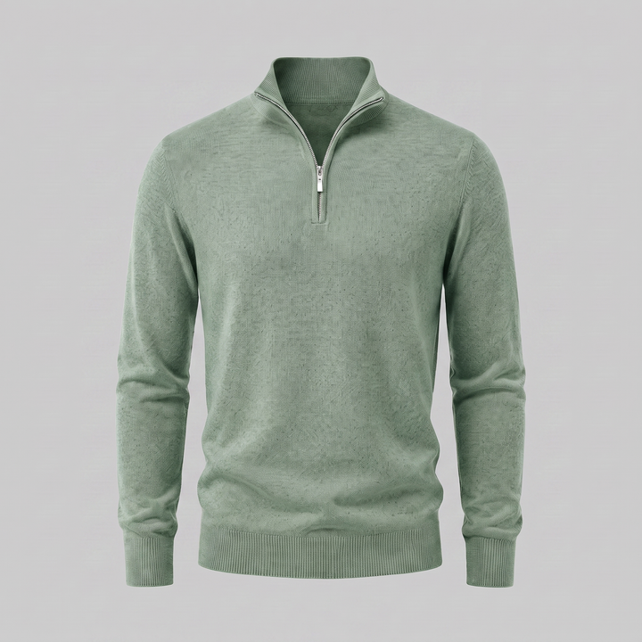 Lachlan | Relaxed Half Zip Jumper Knitted Sweater for Men