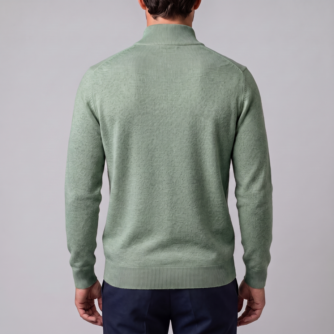 Lachlan | Relaxed Half Zip Jumper Knitted Sweater for Men