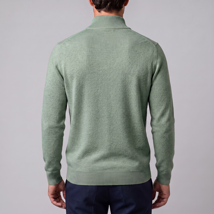 Lachlan | Relaxed Half Zip Jumper Knitted Sweater for Men
