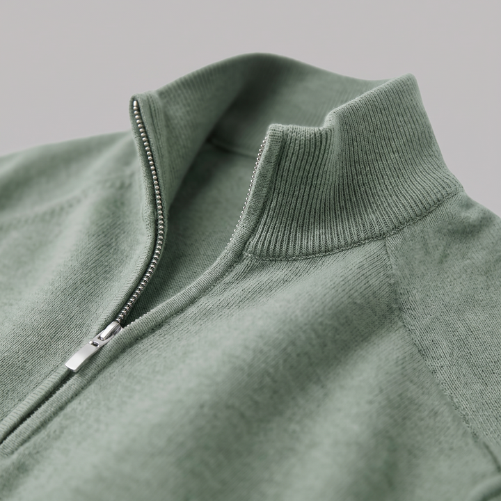 Lachlan | Relaxed Half Zip Jumper Knitted Sweater for Men