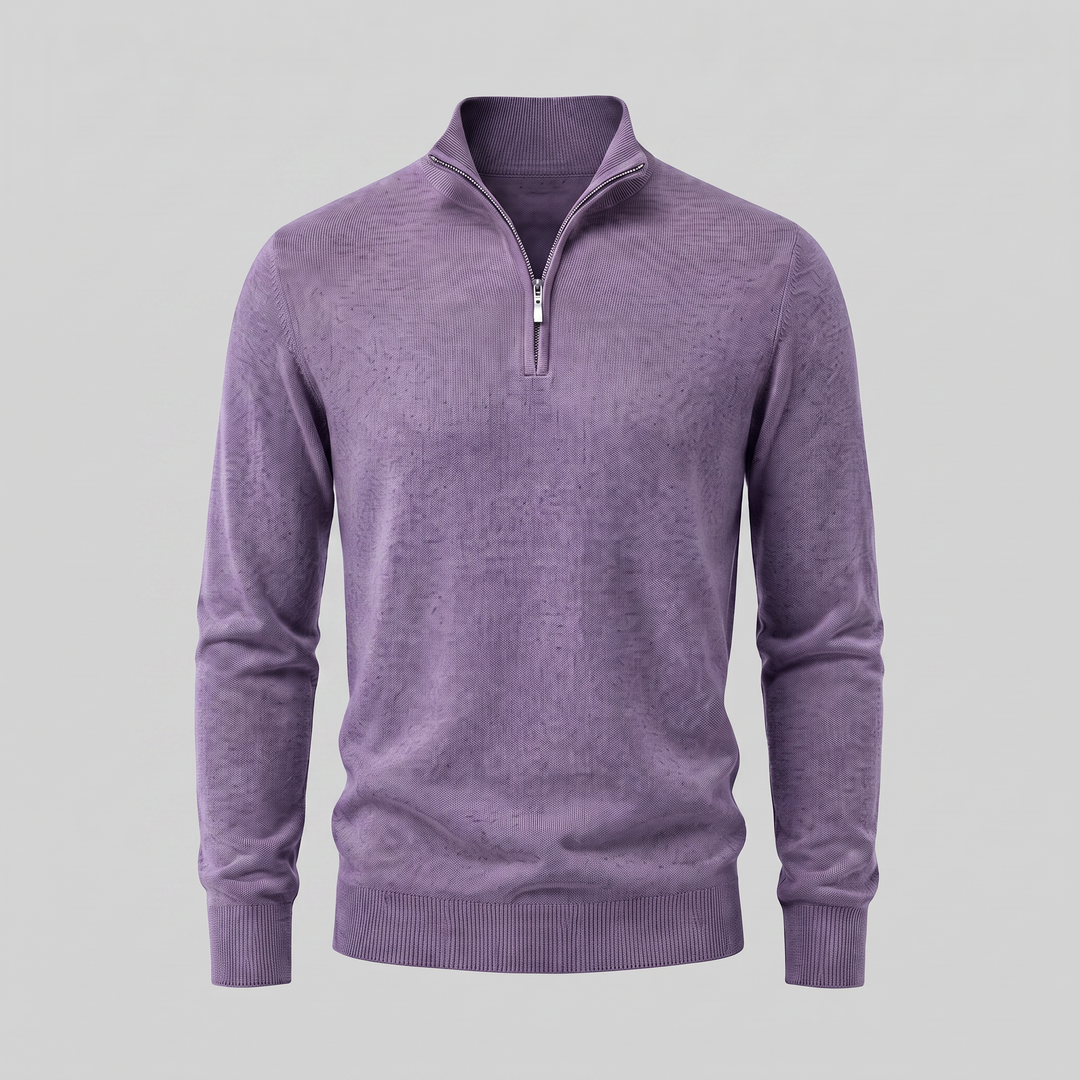Lachlan | Relaxed Half Zip Jumper Knitted Sweater for Men