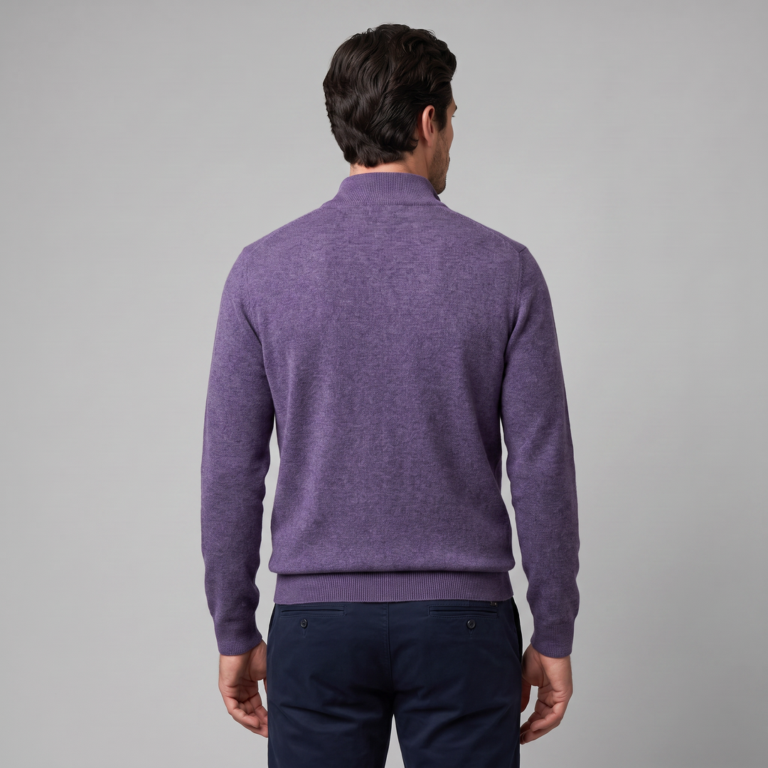 Lachlan | Relaxed Half Zip Jumper Knitted Sweater for Men