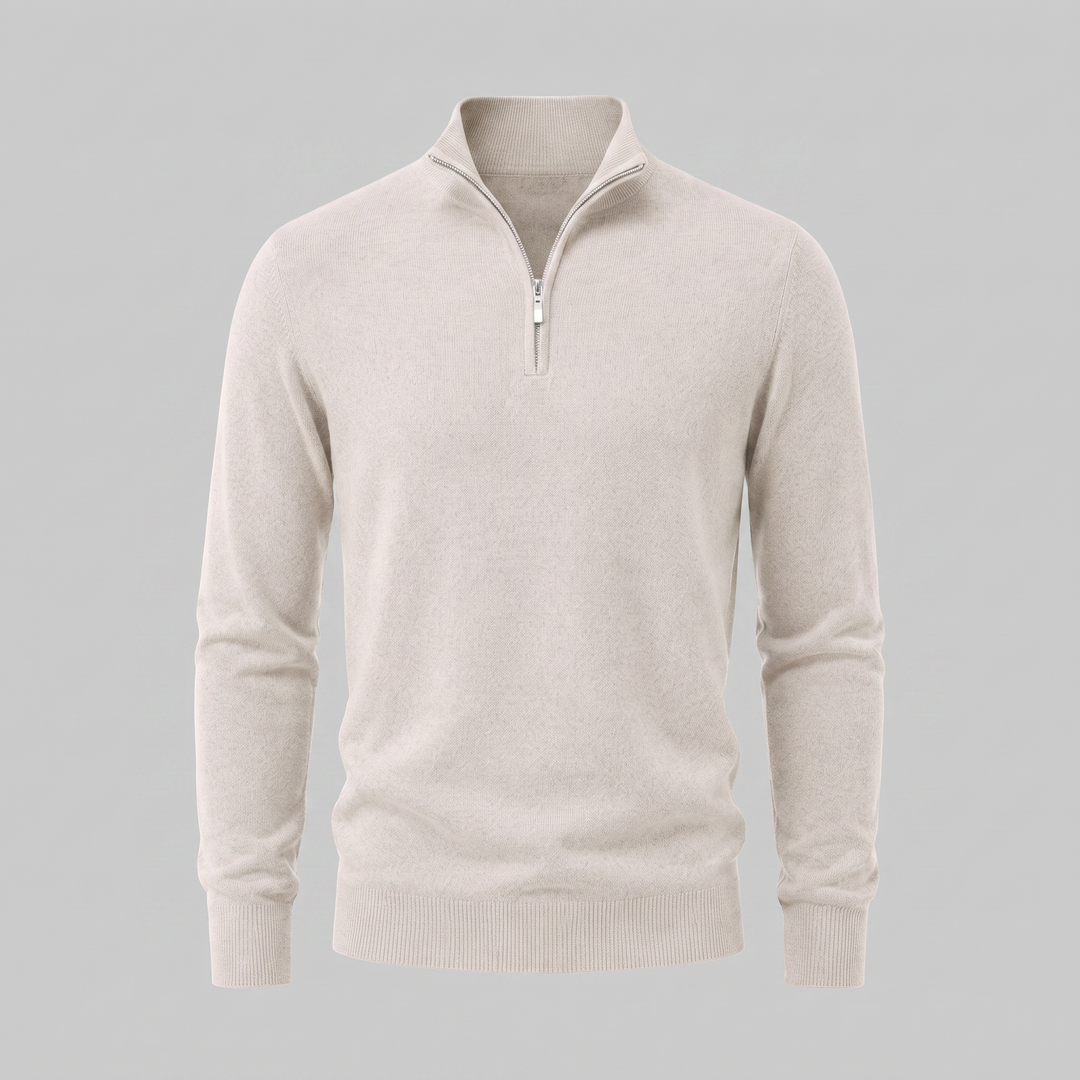 Lachlan | Relaxed Half Zip Jumper Knitted Sweater for Men