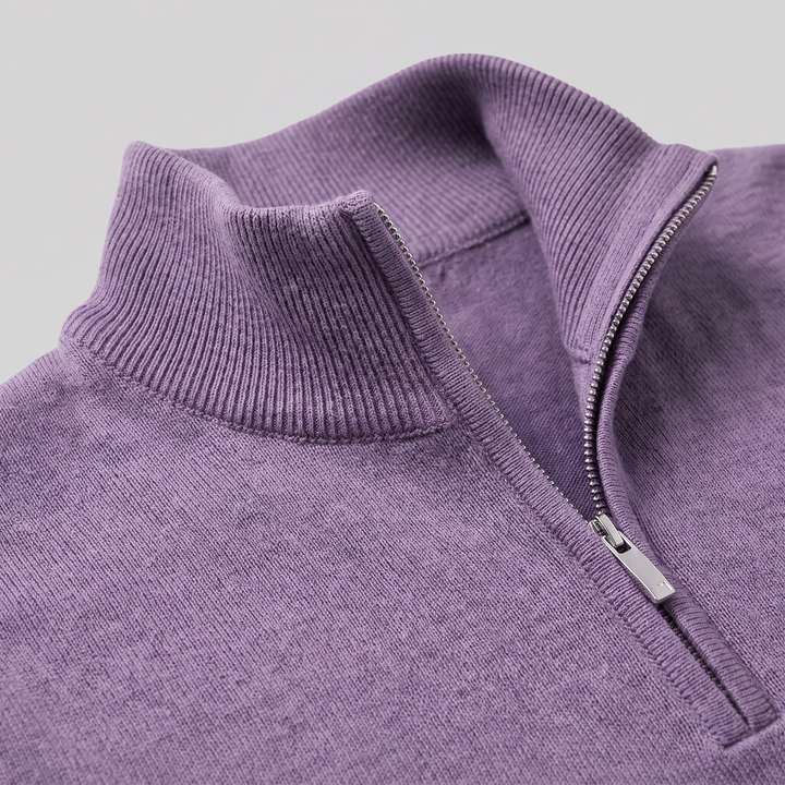 Lachlan | Relaxed Half Zip Jumper Knitted Sweater for Men