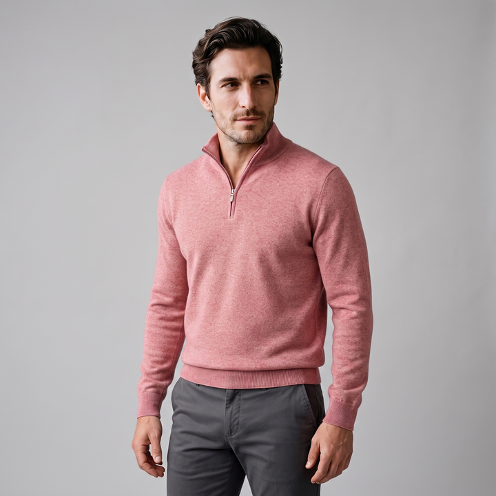 Lachlan | Relaxed Half Zip Jumper Knitted Sweater for Men