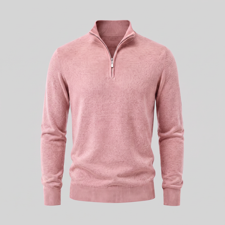Lachlan | Relaxed Half Zip Jumper Knitted Sweater for Men