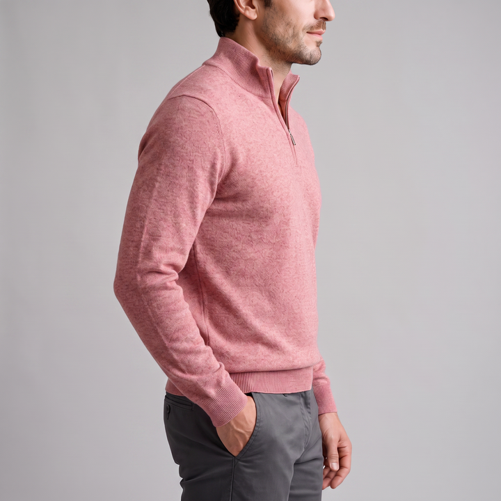 Lachlan | Relaxed Half Zip Jumper Knitted Sweater for Men