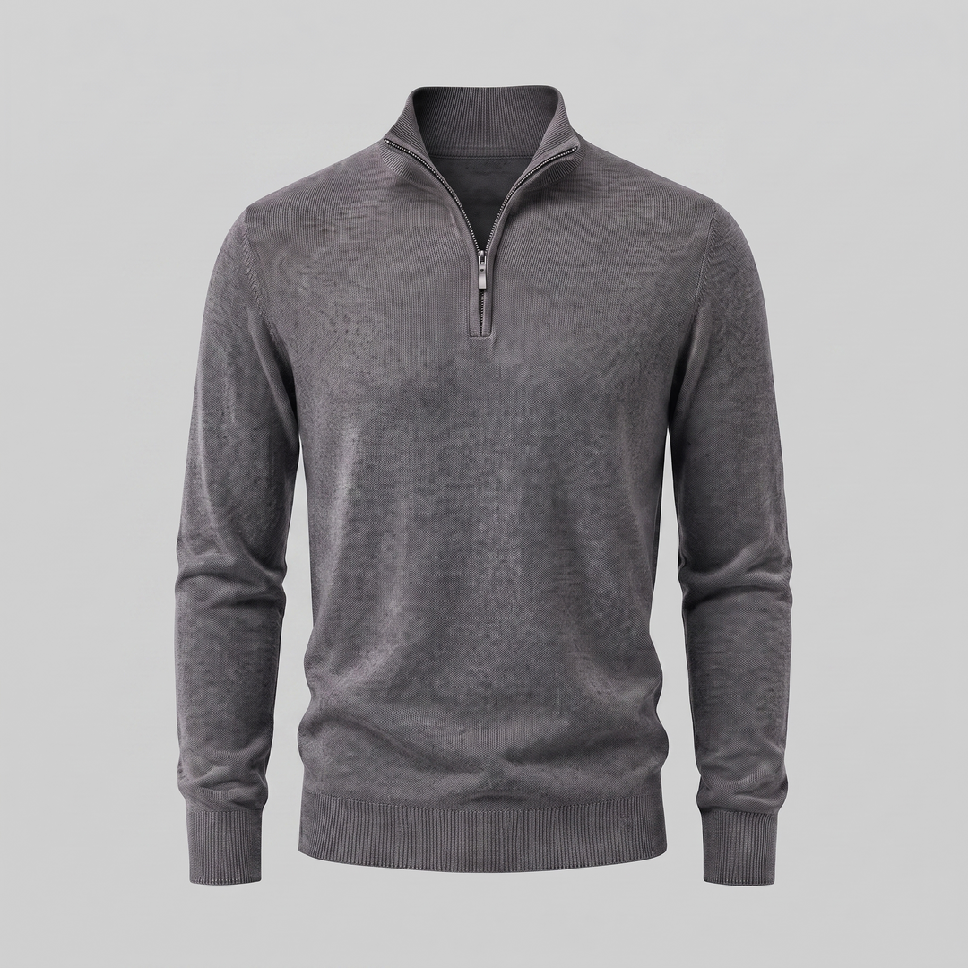 Lachlan | Relaxed Half Zip Jumper Knitted Sweater for Men